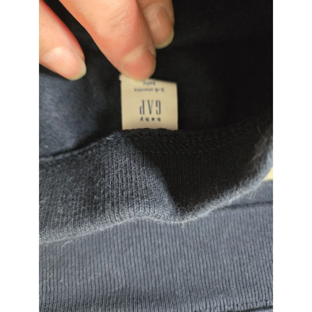Baby Gap Navy Blue Pink‎ Logo Hoodie and Sweatpants Tracksuit Set 3-6 Months